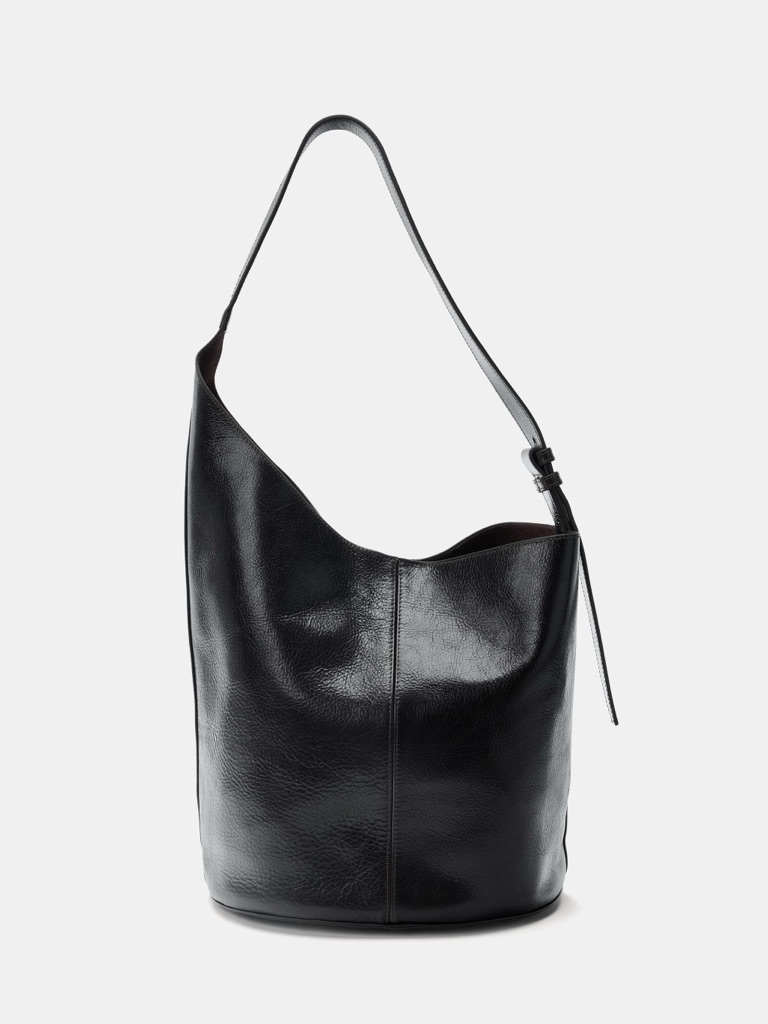 Zara Asymmetrical Leather Shoulder Bag